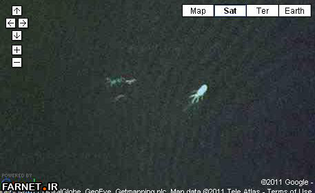 Loch Ness monster in Google Earth