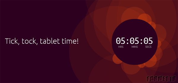 Ubuntu Tablet OS countdown clock