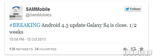 SAM-Mobile-GS4-android-4.3-update-tweet