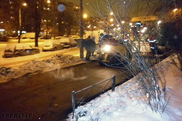 Russians asphalt over snowed roads 06