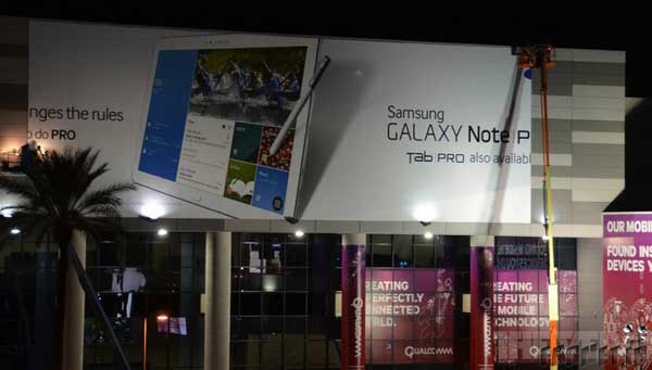 Samsung Galaxy Note Pro and Galaxy Tab Pro tablets appear early on CES billboard