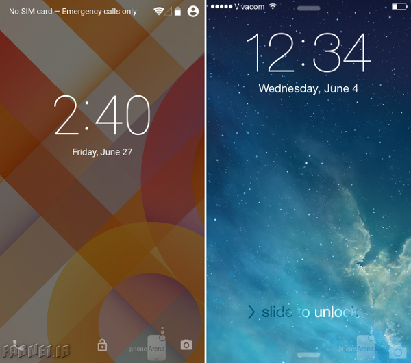 The-Android-L-and-iOS-8-lock-screens