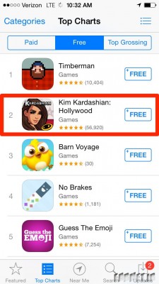 app store kim kardashian ranking