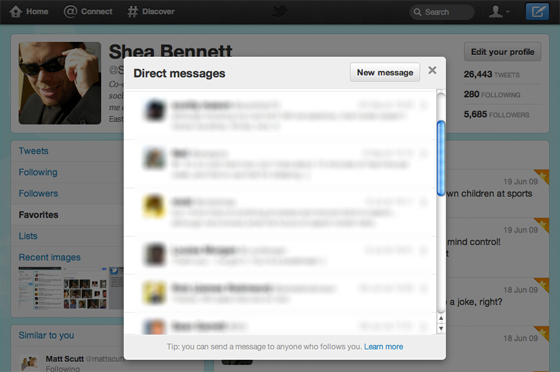 twitter direct message