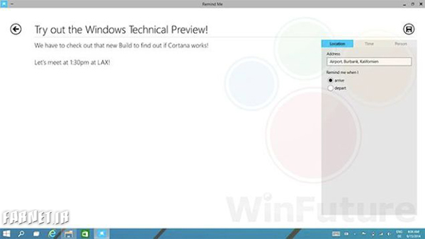 Leaked Windows 9 Screenshots Show Hints of Cortana on the Desktop