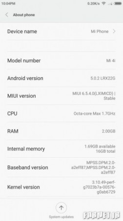Update for Xiaomi Mi 4i