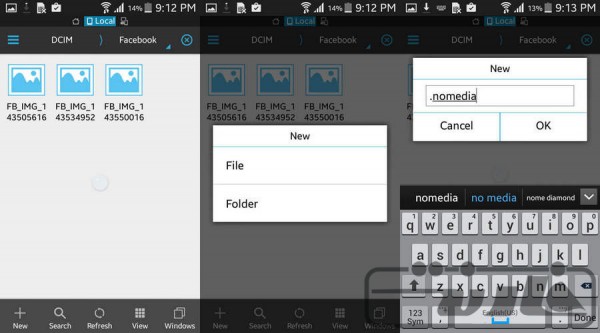 hide photos on android