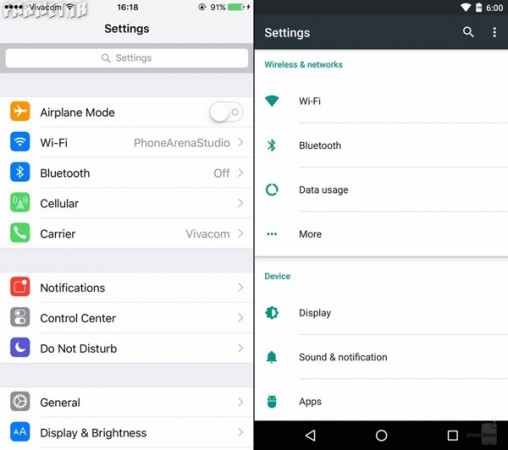 iOS-9-vs-Android-6.0-Marshmallow settings