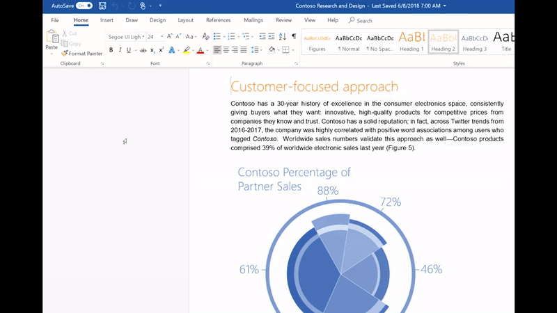طراحی فلوئنت دیزاین مایکروسافت در Microsoft Word