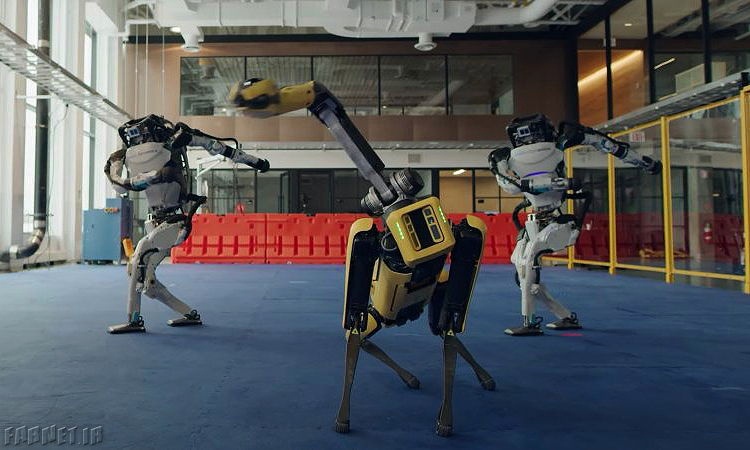 رقص رباتیک خانواده ربات‌های بوستون داینامیکس