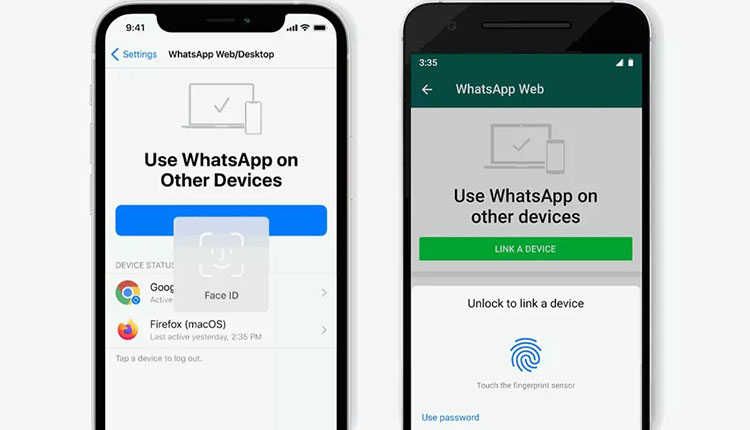 استفاده از حسگر اثر انگشت برای اتصال به واتساپ وب