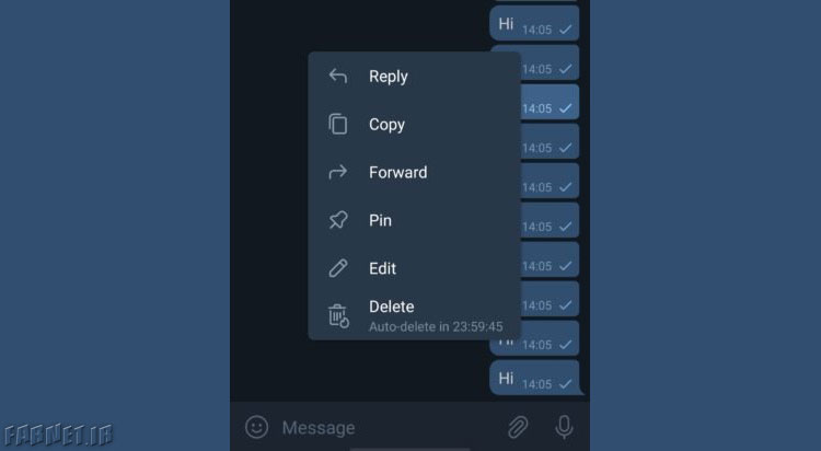 قابلیت پاک کردن خودکار پیام‌ها در تلگرام