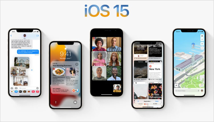 گوشی‌های آیفون دریافت کننده آپدیت iOS 15 اپل